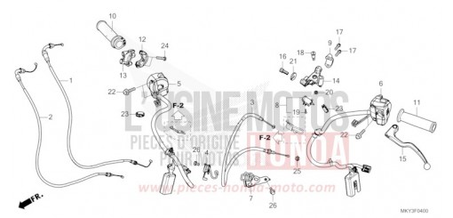 HEBELGRIFF/SCHALTER/KABEL (CB650RA) CB650RAP de 2023
